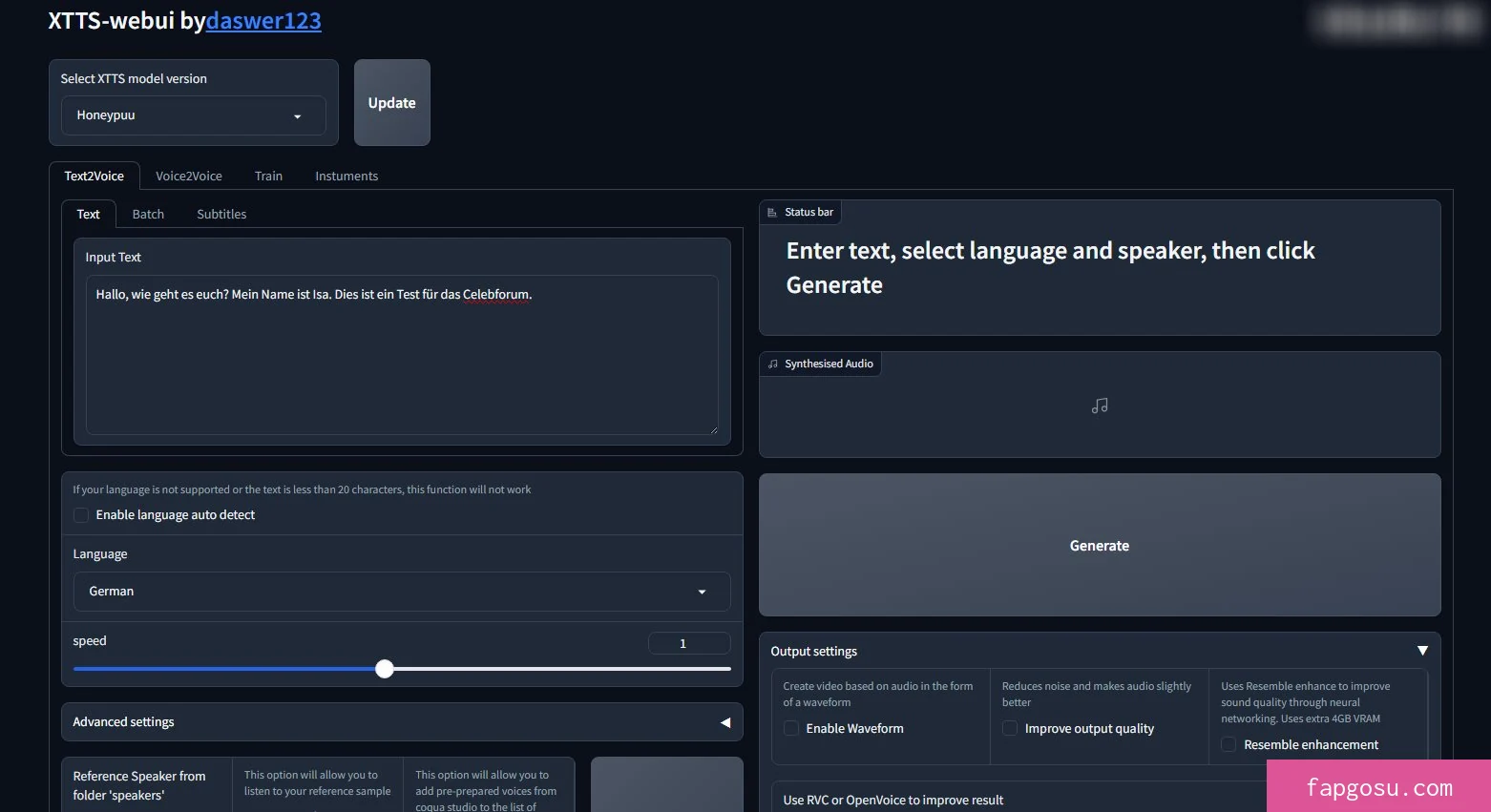 Voice Cloning mit XTTS